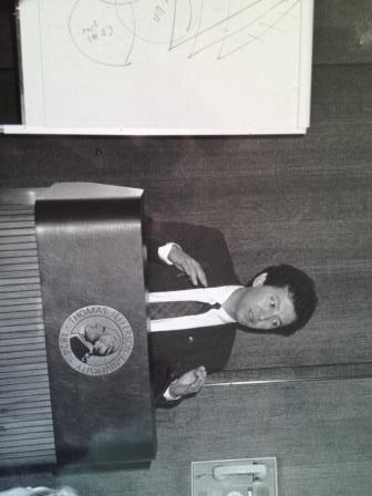 Выступление в университете Томаса Джефферсона, Филадельфия (1990). Снимок этого университета.